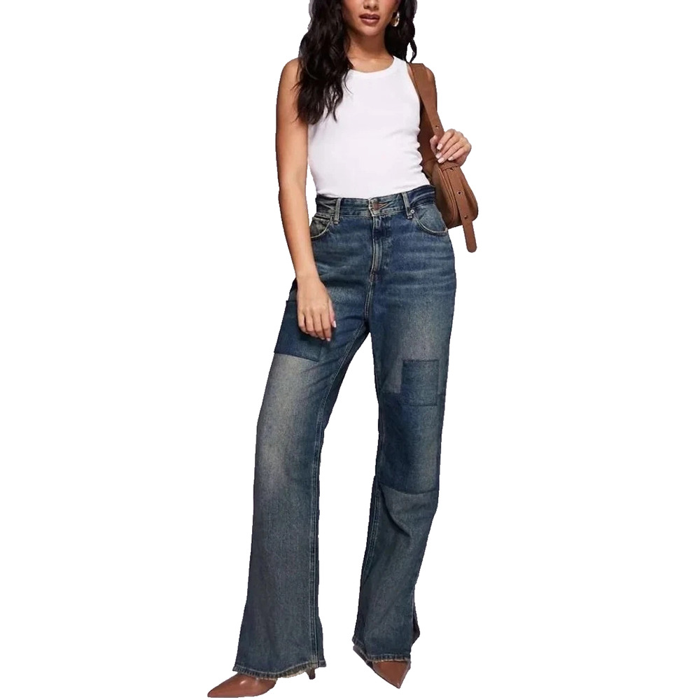 Good American The Khloe Patchwork Jeans 27 Super High Rise NWT